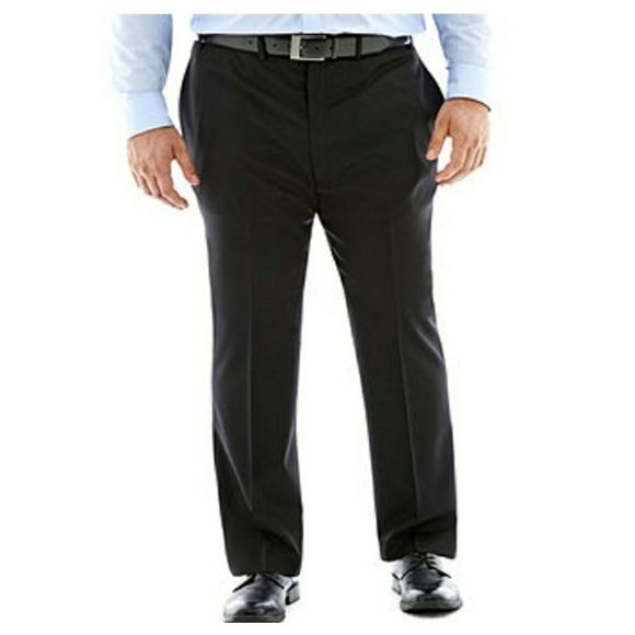 Claiborne Solid Flat-Front Suit Pants–Big & Tall - Picture 1 of 2
